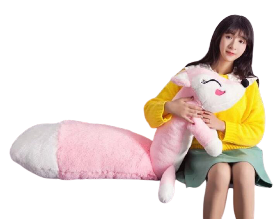 Peluche Renard XXL Rose