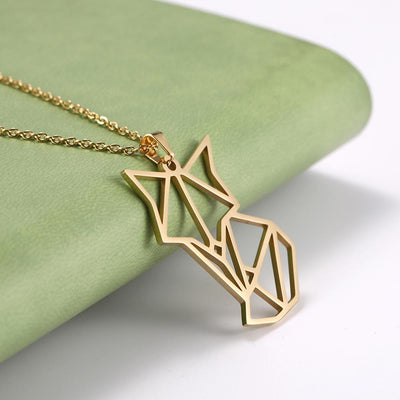 collier renard origami or