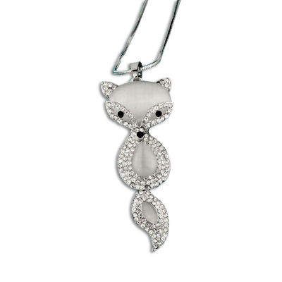 collier renard pierre blanche